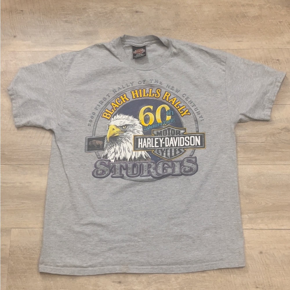 Harley-Davidson Vintage 2000 Black Hills Rally 60th Anniversary Sturgis Shirt L